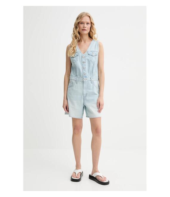 Ολόσωμη φόρμα τζιν Levi's VEST ROMPER χρώμα: μπλε, 001WM