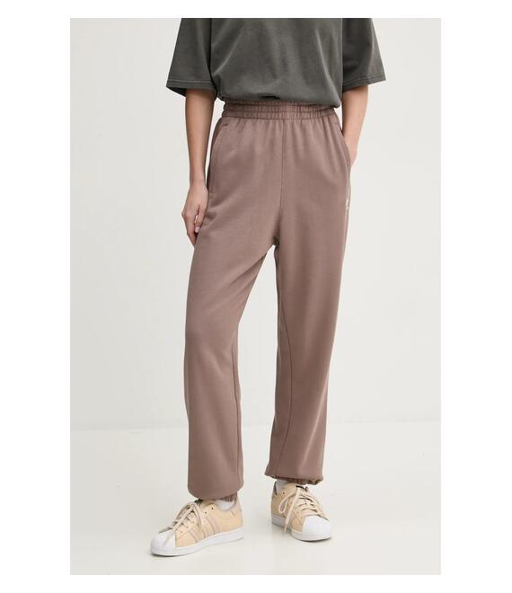 Βαμβακερό παντελόνι adidas Originals Essential χρώμα: καφέ, JD1523