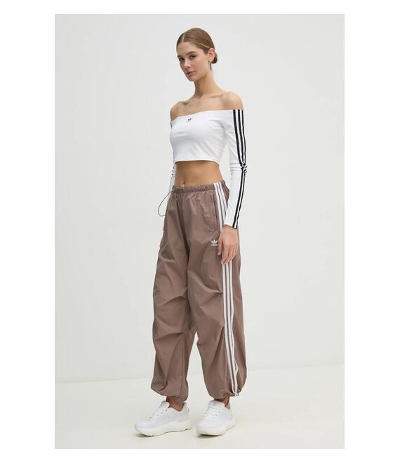 Παντελόνι adidas Originals Adicolor χρώμα: καφέ, JD3126