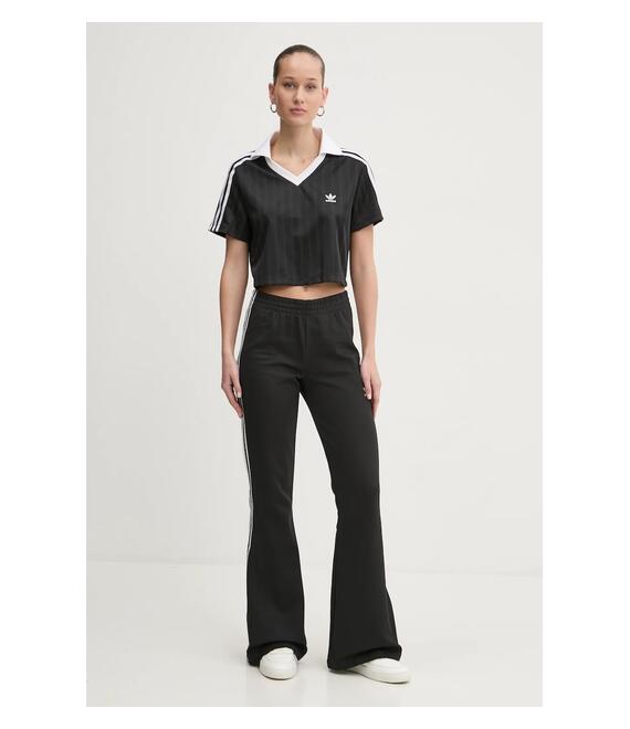 Παντελόνι adidas Originals 3- Stripes Flared χρώμα: μαύρο, JC5783