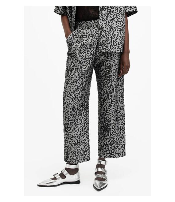 Παντελόνι AllSaints JEMI χρώμα: ασημί, W052TB