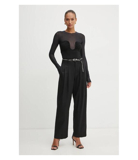 Παντελόνι Guess SANCHA χρώμα: μαύρο, W5RB68 WGXM2