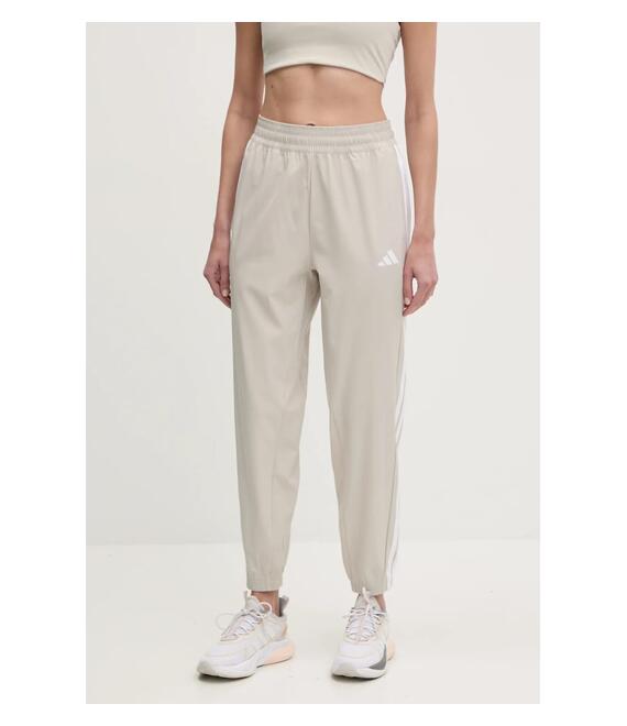 Παντελόνι προπόνησης adidas Performance 3 Stripes χρώμα: μπεζ, JD6522