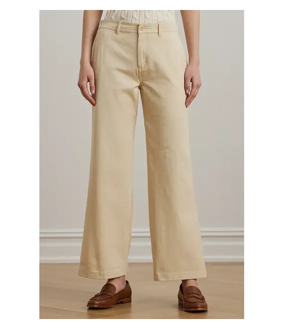 Βαμβακερό παντελόνι Lauren Ralph Lauren χρώμα: μπεζ, 200965654