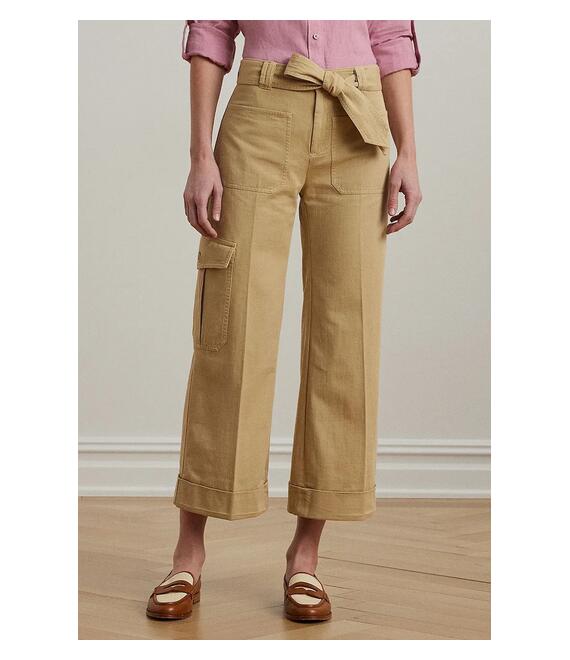 Βαμβακερό παντελόνι Lauren Ralph Lauren χρώμα: μπεζ, 200974894