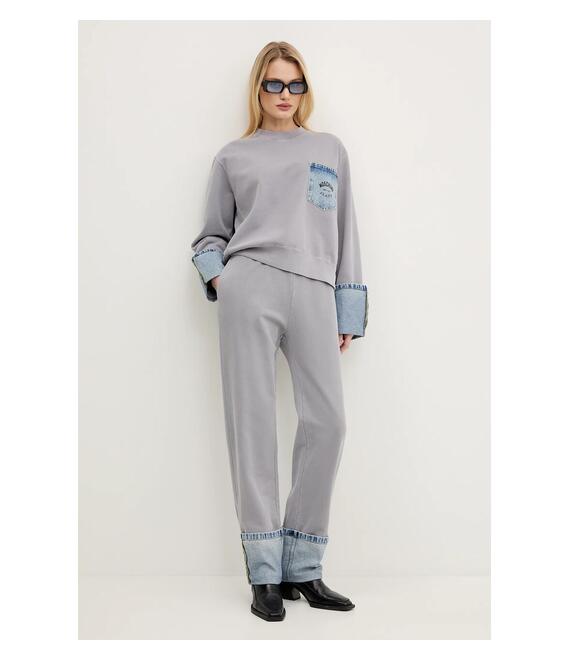 Παντελόνι φόρμας Moschino Jeans χρώμα: γκρι, 0321 3228