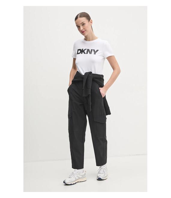 Παντελόνι Dkny χρώμα: μαύρο, DP5P3500