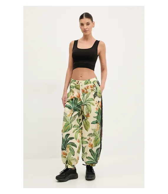Παντελόνι φόρμας adidas x Farm Rio χρώμα: πράσινο, JD6300