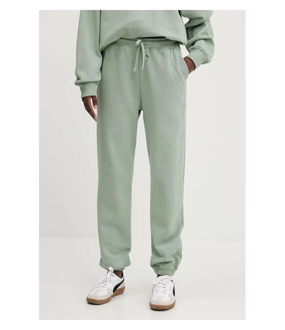 Βαμβακερό παντελόνι Herschel χρώμα: πράσινο, 50298-01898