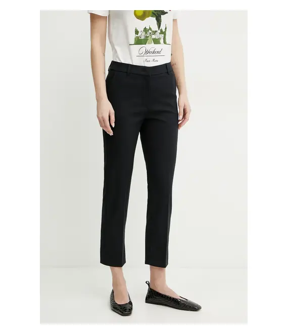 Παντελόνι Weekend Max Mara χρώμα: μαύρο, 2515131021600