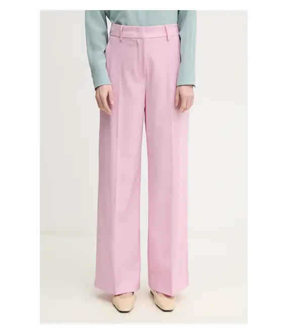 Μάλλινα παντελόνια Weekend Max Mara χρώμα: μοβ, 2515131041600