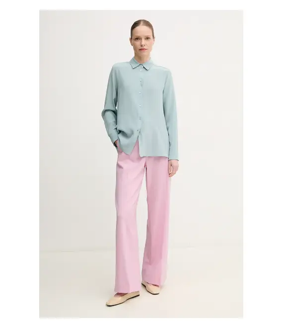 Μάλλινα παντελόνια Weekend Max Mara χρώμα: μοβ, 2515131041600