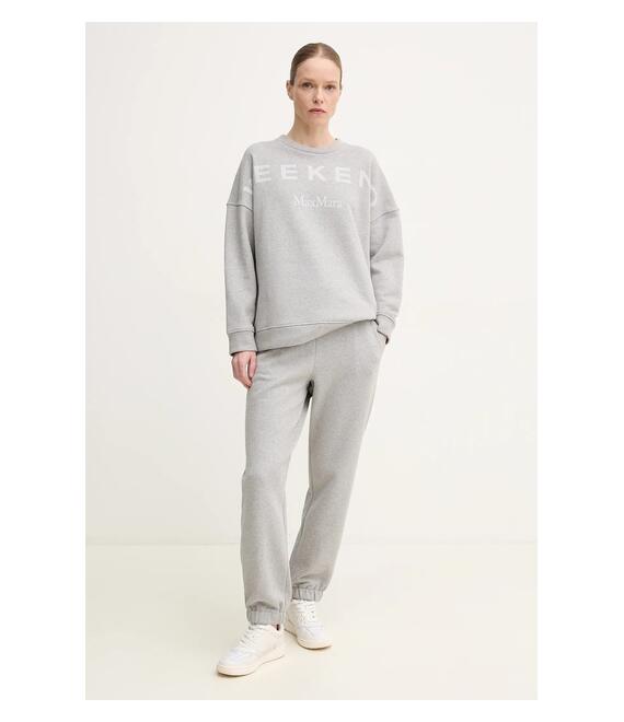 Βαμβακερό παντελόνι Weekend Max Mara χρώμα: γκρι, 2515781031600
