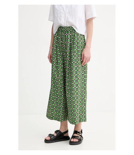 Βαμβακερό παντελόνι Weekend Max Mara χρώμα: πράσινο, 2515131102600