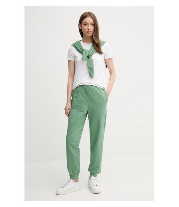 Βαμβακερό παντελόνι United Colors of Benetton χρώμα: πράσινο, 3UNIDF01A