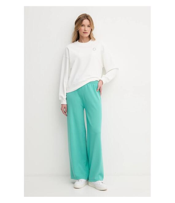 Βαμβακερό παντελόνι United Colors of Benetton χρώμα: τιρκουάζ, 1294DF00V