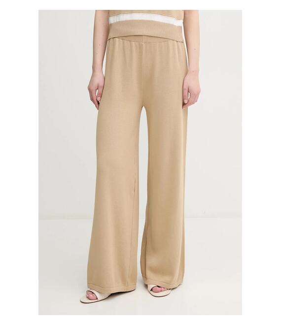 Βαμβακερό παντελόνι United Colors of Benetton χρώμα: μπεζ, 1294DF00V