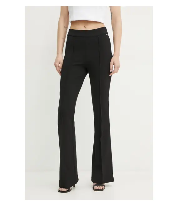 Παντελόνι Guess EVELINA χρώμα: μαύρο, W4YB01 KCBO2