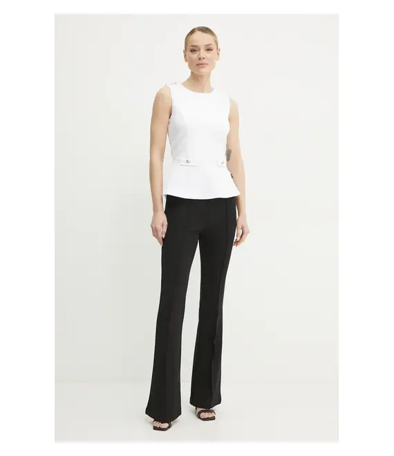 Παντελόνι Guess EVELINA χρώμα: μαύρο, W4YB01 KCBO2