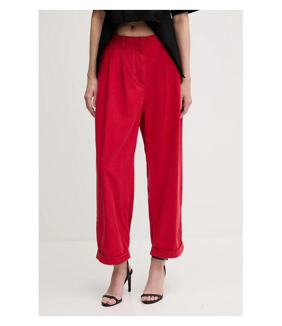 Παντελόνι Tommy Hilfiger χρώμα: κόκκινο, WW0WW45589