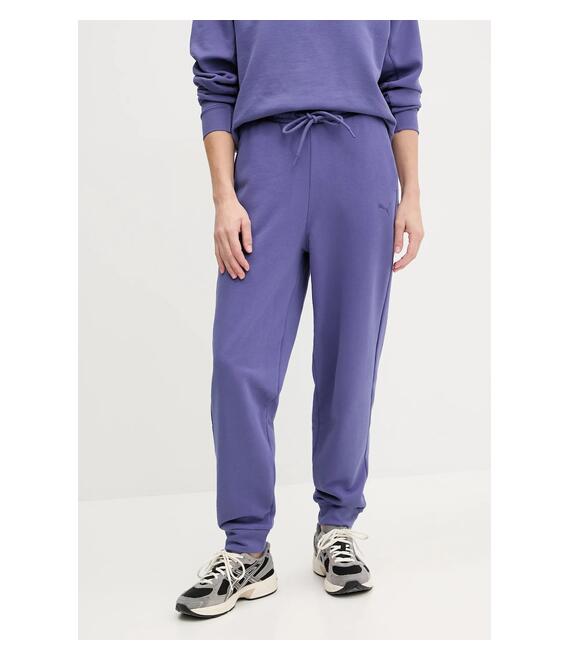 Βαμβακερό παντελόνι Puma χρώμα: μοβ, 685667