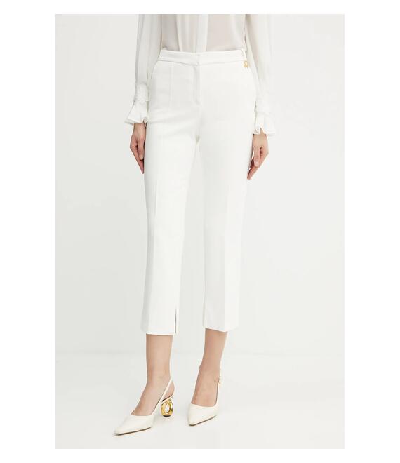 Παντελόνι Elisabetta Franchi χρώμα: μπεζ, PA09852E2