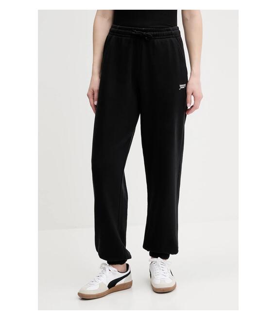 Βαμβακερό παντελόνι Tommy Jeans χρώμα: μαύρο, DW0DW20670