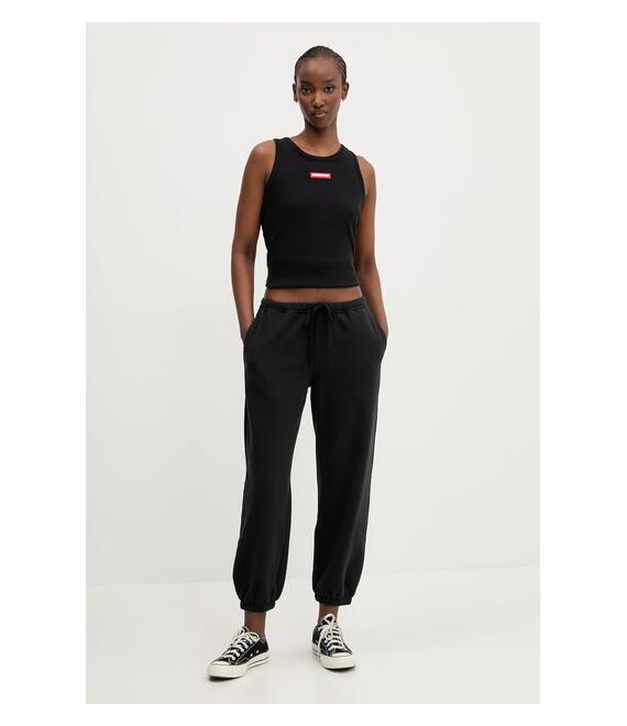 Παντελόνι φόρμας Hollister Co. χρώμα: μαύρο, KI347-5006