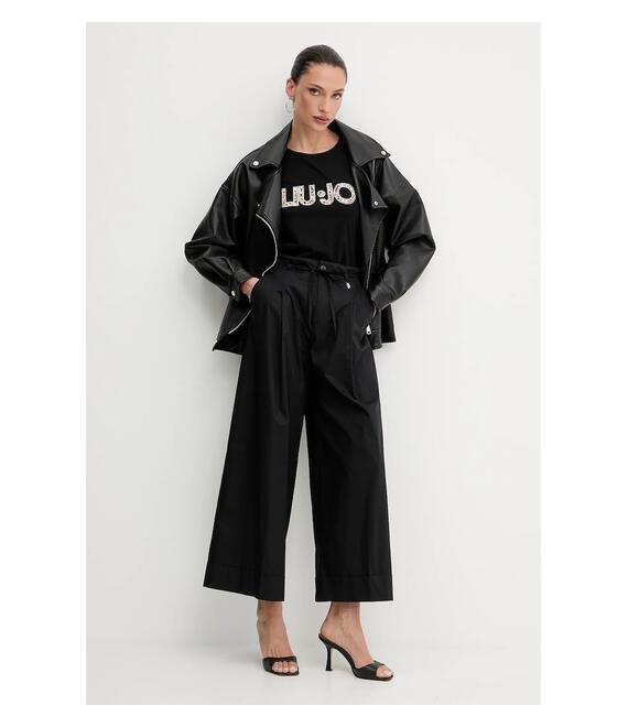 Βαμβακερό παντελόνι Liu Jo χρώμα: μαύρο, WA5276.T3051