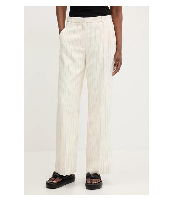 Παντελόνι Abercrombie & Fitch χρώμα: μπεζ, KI156-5366