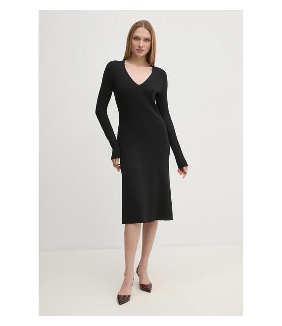 Φόρεμα Calvin Klein χρώμα: μαύρο, K20K208102