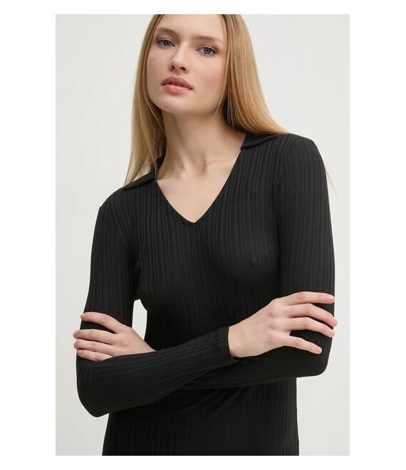 Φόρεμα Calvin Klein Jeans χρώμα: μαύρο, J20J224837