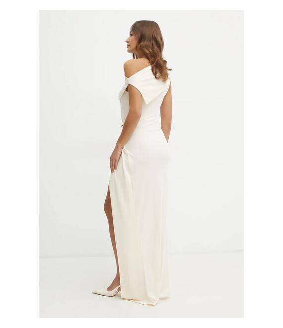 Φόρεμα Elisabetta Franchi χρώμα: μπεζ, ABR0551E2