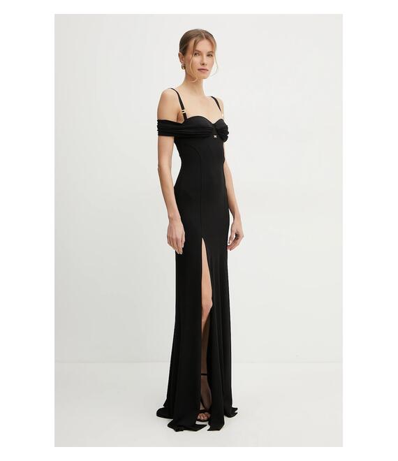 Φόρεμα Elisabetta Franchi χρώμα: μαύρο, ABR0851E2