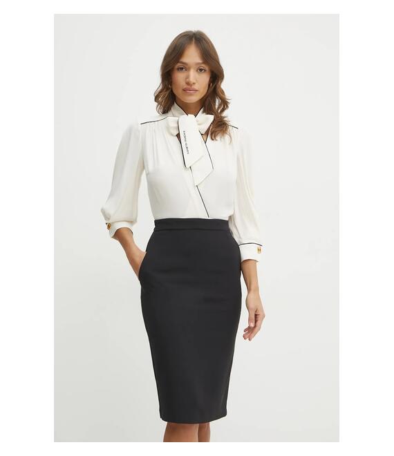 Φόρεμα Elisabetta Franchi χρώμα: μαύρο, AB77151E2
