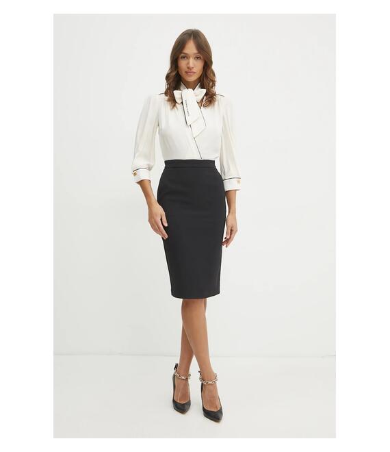 Φόρεμα Elisabetta Franchi χρώμα: μαύρο, AB77151E2