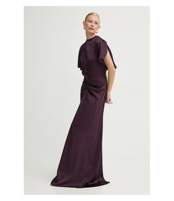 Φόρεμα Victoria Beckham χρώμα: μοβ, 1125WDR005454A