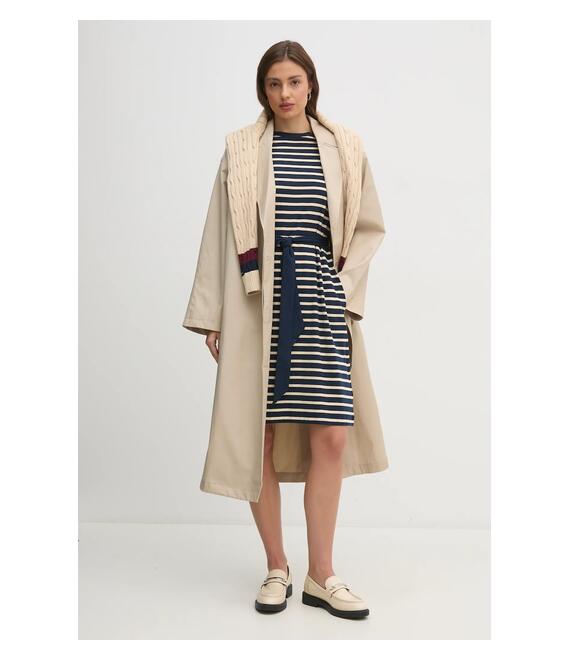 Βαμβακερό φόρεμα Tommy Hilfiger χρώμα: ναυτικό μπλε, WW0WW45183