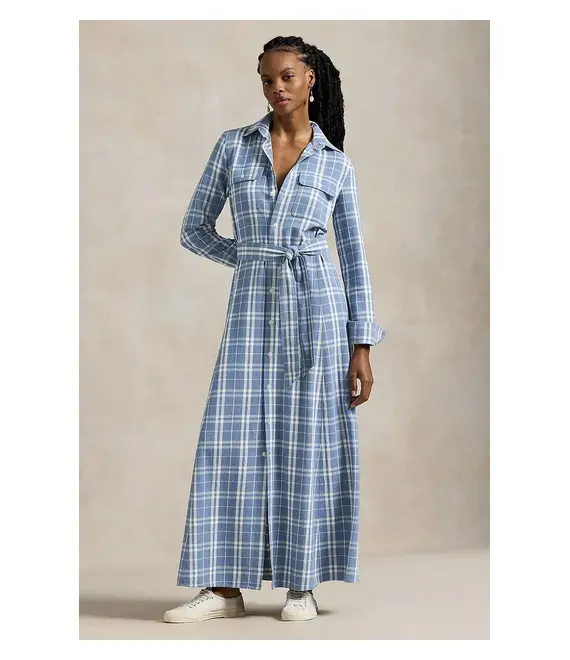 Βαμβακερό φόρεμα Polo Ralph Lauren χρώμα: μπεζ, 211959904
