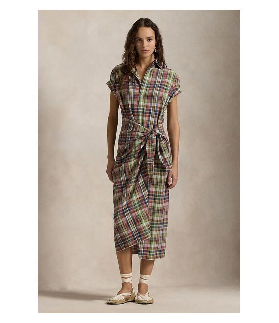 Βαμβακερό φόρεμα Polo Ralph Lauren χρώμα: πολύχρωμο, 211959908