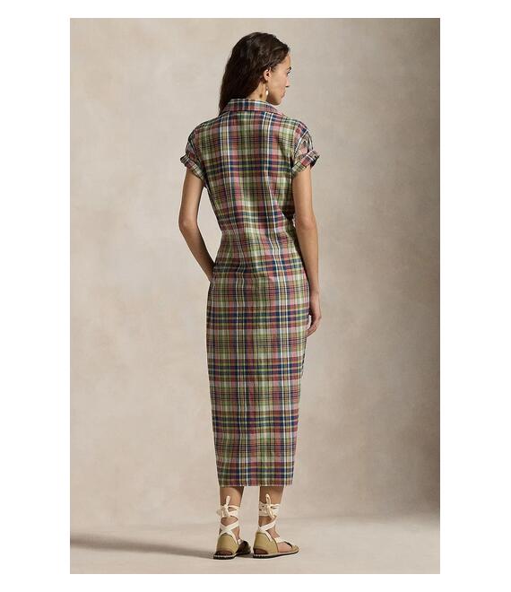 Βαμβακερό φόρεμα Polo Ralph Lauren χρώμα: πολύχρωμο, 211959908