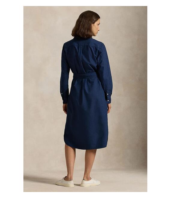 Βαμβακερό φόρεμα Polo Ralph Lauren χρώμα: ναυτικό μπλε, 211963031