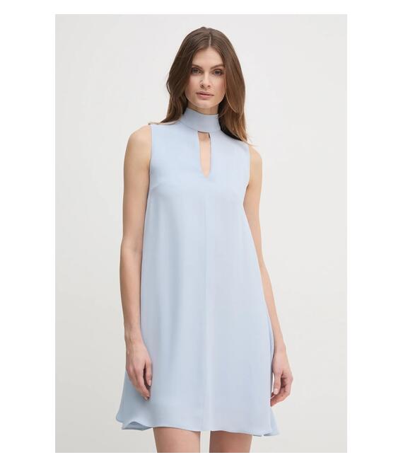 Φόρεμα Karl Lagerfeld χρώμα: μπλε, A1W13040