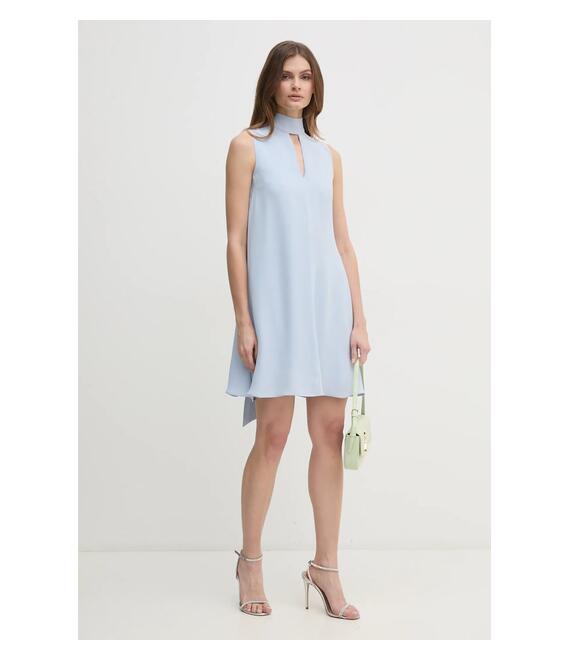 Φόρεμα Karl Lagerfeld χρώμα: μπλε, A1W13040