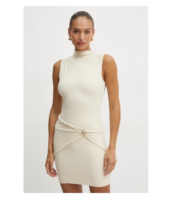Φόρεμα Guess χρώμα: μπεζ, W5RK24 KAQL2