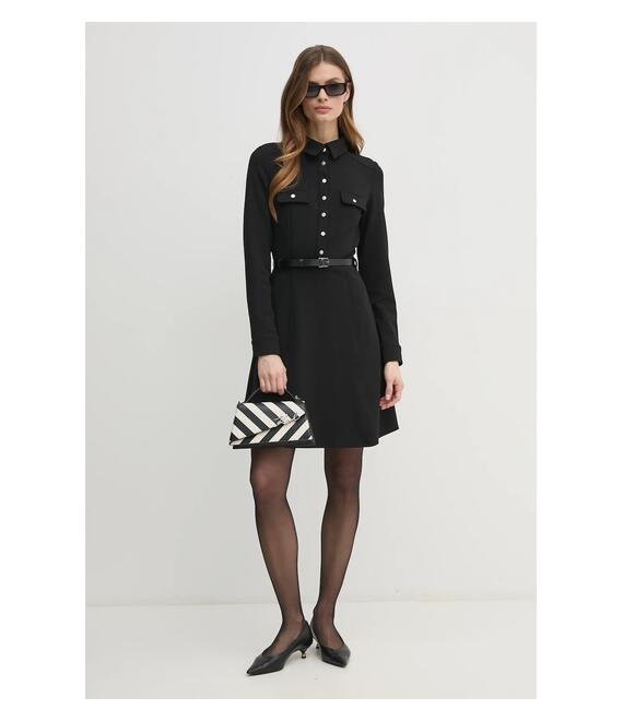 Φόρεμα Guess ZAMA χρώμα: μαύρο, W5RK93 KCBO2