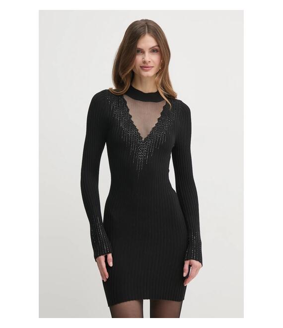 Φόρεμα Guess ALICE χρώμα: μαύρο, W5RK14 Z2Y50
