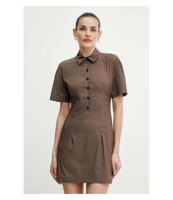 Φόρεμα Patrizia Pepe χρώμα: καφέ, 2A2899 A570
