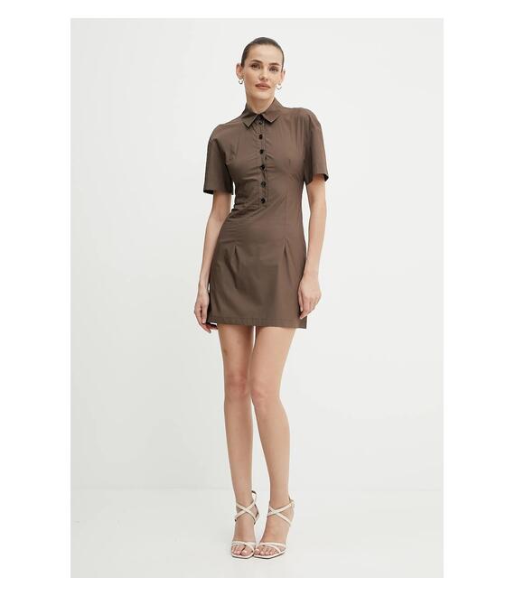 Φόρεμα Patrizia Pepe χρώμα: καφέ, 2A2899 A570