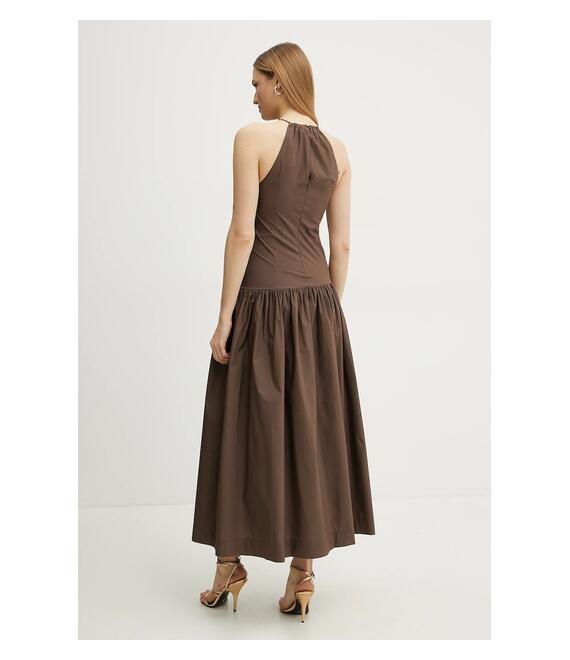 Φόρεμα Patrizia Pepe χρώμα: καφέ, 2A2949 A570